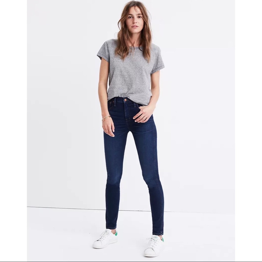 NWT Madewell 10" High-Rise Skinny Jeans Hayes Wash